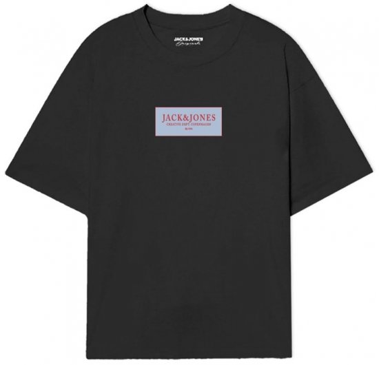 Jack & Jones Greene Crew Neck T-Shirt Black - T-krekli - T-krekli - 2XL-14XL