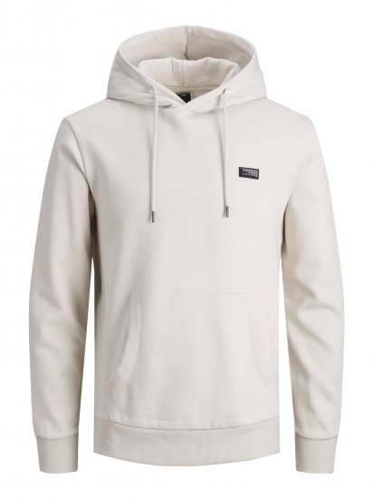 Jack & Jones JCOKING SWEAT HOOD Light Gray - Džemperi un džemperi ar kapuci - Džemperi - 2XL-14XL