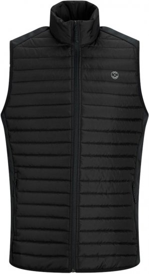 Jack & Jones MULTI BODYWARMER With COLLAR Black - Jakas & Lietus apģērbs - Jakas - 2XL-12XL