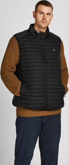 Jack & Jones MULTI BODYWARMER With COLLAR Black - Jakas & Lietus apģērbs - Jakas - 2XL-12XL