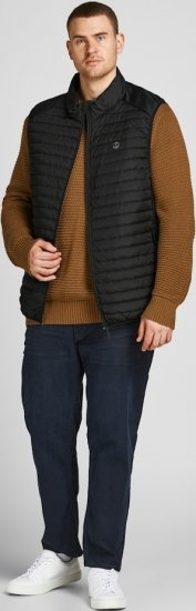 Jack & Jones MULTI BODYWARMER With COLLAR Black - Jakas & Lietus apģērbs - Jakas - 2XL-12XL