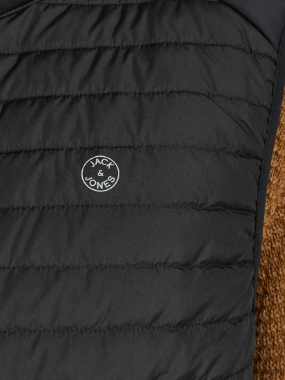 Jack & Jones MULTI BODYWARMER With COLLAR Black - Jakas & Lietus apģērbs - Jakas - 2XL-12XL