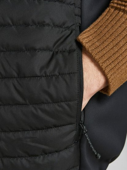 Jack & Jones MULTI BODYWARMER With COLLAR Black - Jakas & Lietus apģērbs - Jakas - 2XL-12XL