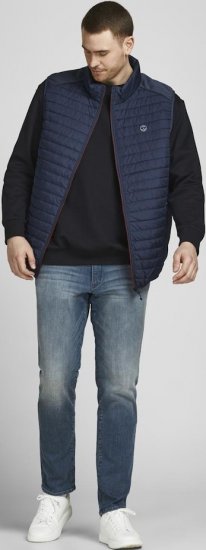 Jack & Jones MULTI BODYWARMER With COLLAR Navy Blazer - Jakas & Lietus apģērbs - Jakas - 2XL-12XL