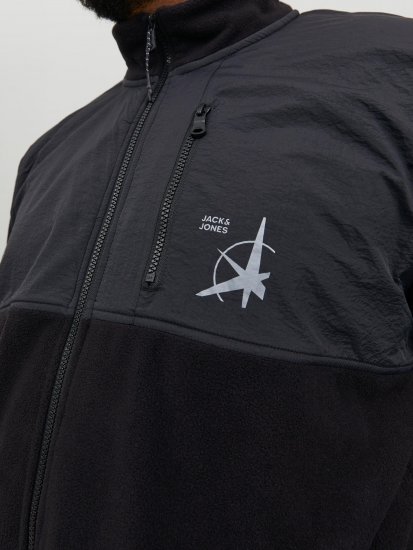 Jack & Jones JCOFILO POLARFLEECE with Zipper Black - Džemperi un džemperi ar kapuci - Džemperi - 2XL-14XL
