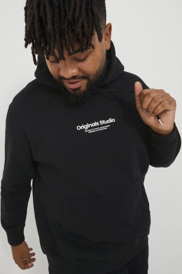 Jack & Jones ESTERBRO Hoodie Black - Džemperi un džemperi ar kapuci - Džemperi - 2XL-14XL