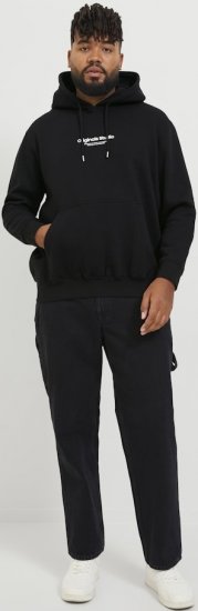 Jack & Jones ESTERBRO Hoodie Black - Džemperi un džemperi ar kapuci - Džemperi - 2XL-14XL