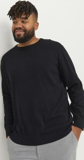 Jack & Jones BASIC Knitted Sweater Black - Džemperi un džemperi ar kapuci - Džemperi - 2XL-14XL