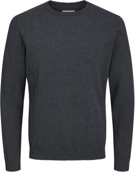 Jack & Jones BASIC Knitted Sweater Dark Grey Melange - Džemperi un džemperi ar kapuci - Džemperi - 2XL-14XL