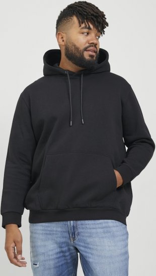 Jack & Jones BRADLEY Hoodie Black - Džemperi un džemperi ar kapuci - Džemperi - 2XL-14XL
