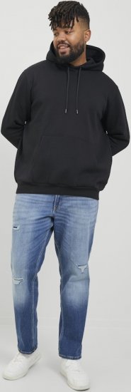 Jack & Jones BRADLEY Hoodie Black - Džemperi un džemperi ar kapuci - Džemperi - 2XL-14XL