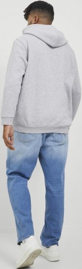 Jack & Jones BRADLEY Hoodie Light Grey Melange - Džemperi un džemperi ar kapuci - Džemperi - 2XL-14XL