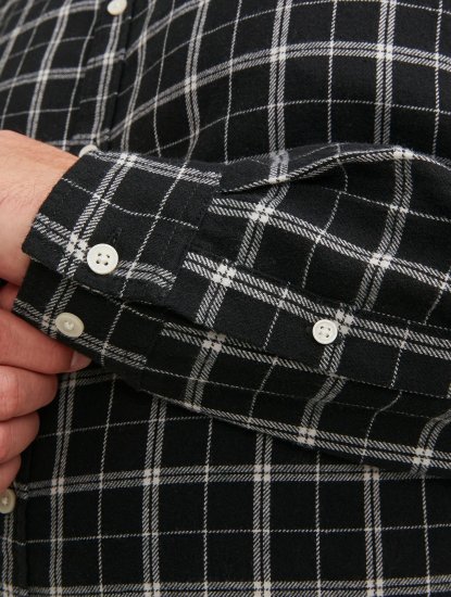 Jack & Jones JORCOZY FLANNEL CHECK SHIRT LS Black - Krekli - Krekli - 2XL-8XL