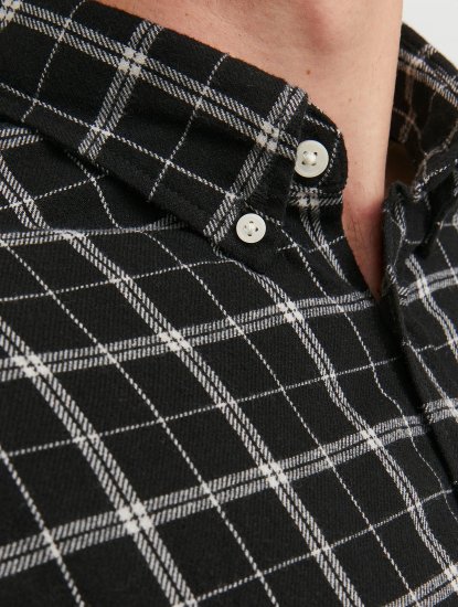 Jack & Jones JORCOZY FLANNEL CHECK SHIRT LS Black - Krekli - Krekli - 2XL-8XL