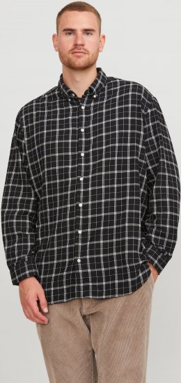 Jack & Jones JORCOZY FLANNEL CHECK SHIRT LS Black - Krekli - Krekli - 2XL-8XL