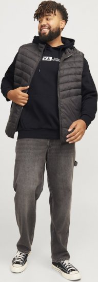 Jack & Jones CORP LOGO PLAY 5 Print Hoodie Black - Džemperi un džemperi ar kapuci - Džemperi - 2XL-14XL