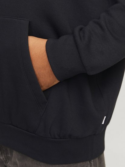 Jack & Jones CORP LOGO PLAY 5 Print Hoodie Black - Džemperi un džemperi ar kapuci - Džemperi - 2XL-14XL