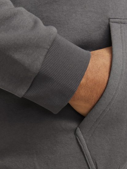 Jack & Jones BRADLEY Hoodie Grey - Džemperi un džemperi ar kapuci - Džemperi - 2XL-14XL