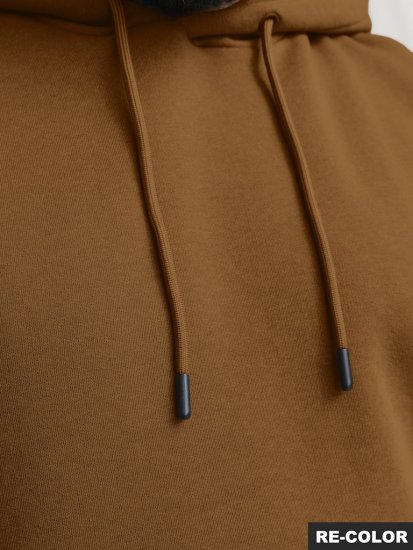 Jack & Jones BRADLEY Hoodie Brown - Džemperi un džemperi ar kapuci - Džemperi - 2XL-14XL