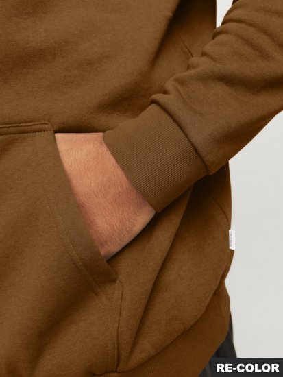 Jack & Jones BRADLEY Hoodie Brown - Džemperi un džemperi ar kapuci - Džemperi - 2XL-14XL