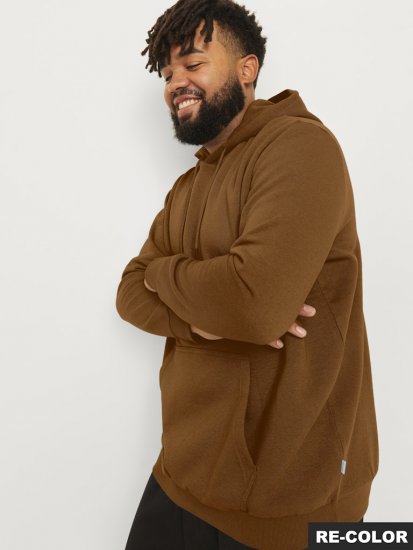 Jack & Jones BRADLEY Hoodie Brown - Džemperi un džemperi ar kapuci - Džemperi - 2XL-14XL