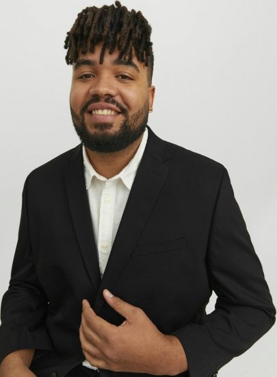 Jack & Jones FRANCO Blazer Black - Uzvalki un žaketes - Liela izmēra uzvalki un bleizeri