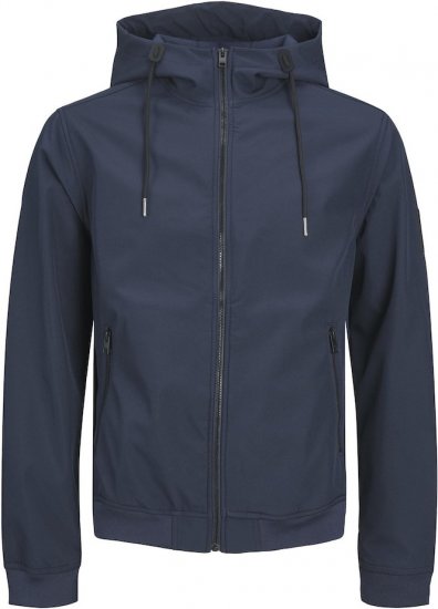 Jack & Jones BASIC Water-Resistant Softshell Jacket Navy Blazer - Jakas & Lietus apģērbs - Jakas - 2XL-12XL