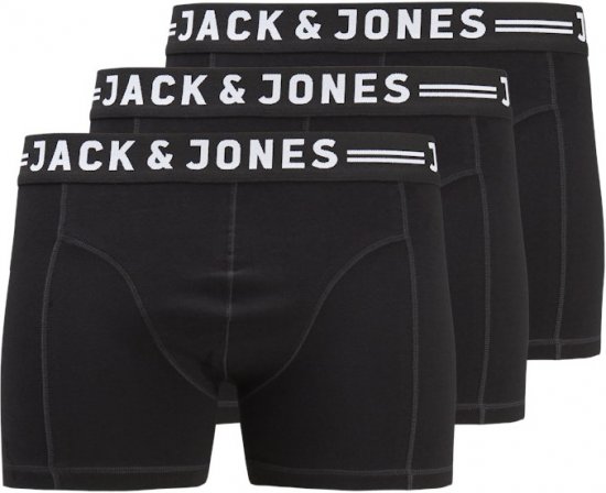 Jack & Jones SENSE Trunks 3-Pack Black - Apakšveļa un peldšorti - Apakšveļa - 2XL-8XL