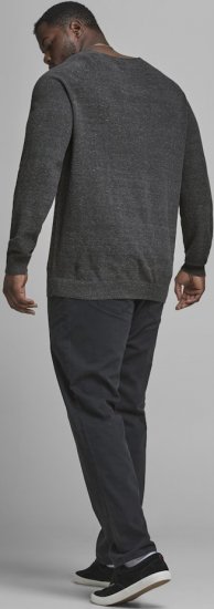 Jack & Jones HILL Knitted Sweater Dark Grey Melange - Džemperi un džemperi ar kapuci - Džemperi - 2XL-14XL