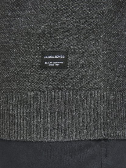 Jack & Jones HILL Knitted Sweater Dark Grey Melange - Džemperi un džemperi ar kapuci - Džemperi - 2XL-14XL