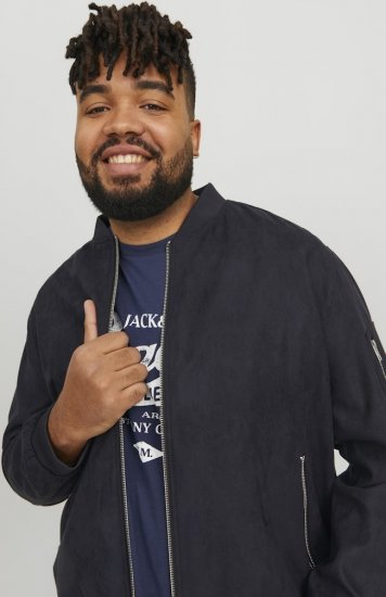 Jack & Jones ROCKY Faux Suede Bomber Jacket Jet Black - Jakas & Lietus apģērbs - Jakas - 2XL-12XL