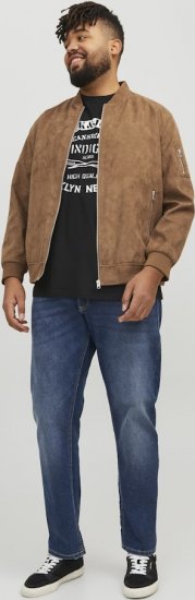 Jack & Jones ROCKY Faux Suede Bomber Jacket Brown - Jakas & Lietus apģērbs - Jakas - 2XL-12XL