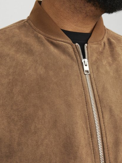 Jack & Jones ROCKY Faux Suede Bomber Jacket Brown - Jakas & Lietus apģērbs - Jakas - 2XL-12XL