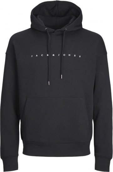 Jack & Jones STAR Hoodie Black - Džemperi un džemperi ar kapuci - Džemperi - 2XL-14XL