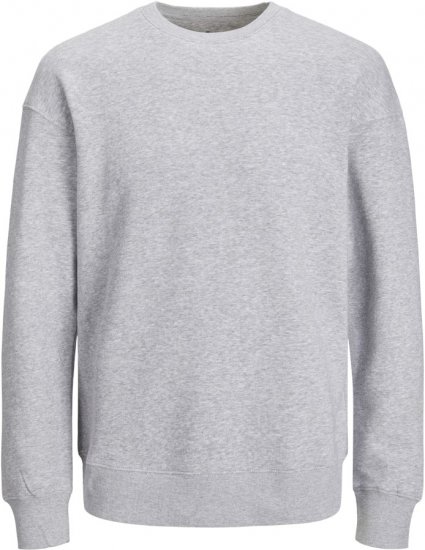 Jack & Jones BRADLEY Sweatshirt Light Grey Melange - Džemperi un džemperi ar kapuci - Džemperi - 2XL-14XL