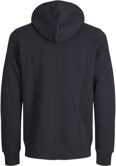 Jack & Jones BRADLEY Zip Hoodi Black - Džemperi un džemperi ar kapuci - Džemperi - 2XL-14XL