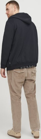 Jack & Jones BRADLEY Zip Hoodi Black - Džemperi un džemperi ar kapuci - Džemperi - 2XL-14XL