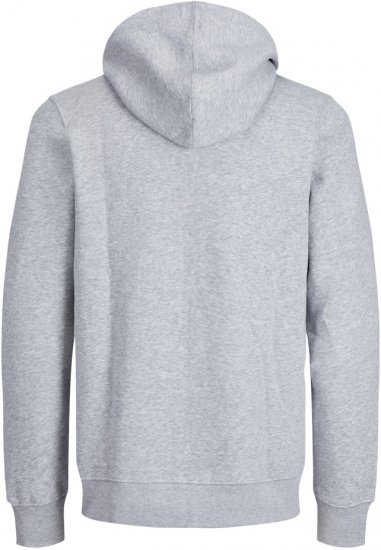 Jack & Jones BRADLEY Zip Hoodie Light Grey Melange - Džemperi un džemperi ar kapuci - Džemperi - 2XL-14XL