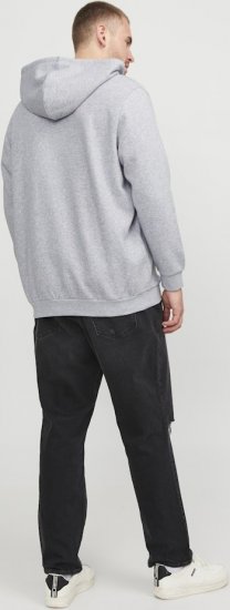 Jack & Jones BRADLEY Zip Hoodie Light Grey Melange - Džemperi un džemperi ar kapuci - Džemperi - 2XL-14XL