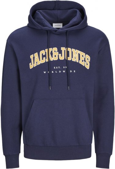 Jack & Jones CALEB Hoodie Navy Blazer - Džemperi un džemperi ar kapuci - Džemperi - 2XL-14XL