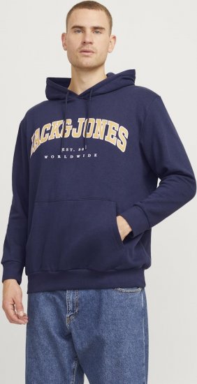 Jack & Jones CALEB Hoodie Navy Blazer - Džemperi un džemperi ar kapuci - Džemperi - 2XL-14XL