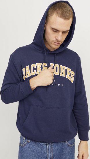 Jack & Jones CALEB Hoodie Navy Blazer - Džemperi un džemperi ar kapuci - Džemperi - 2XL-14XL