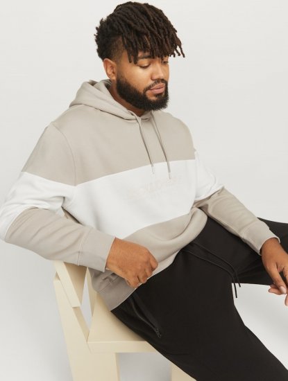 Jack & Jones LEGACY 2 Color Hoodie Beige - Džemperi un džemperi ar kapuci - Džemperi - 2XL-14XL