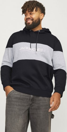 Jack & Jones LEGACY 2 Color Hoodie Black - Džemperi un džemperi ar kapuci - Džemperi - 2XL-14XL