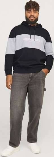 Jack & Jones LEGACY 2 Color Hoodie Black - Džemperi un džemperi ar kapuci - Džemperi - 2XL-14XL