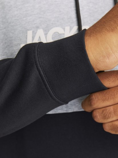 Jack & Jones LEGACY 2 Color Hoodie Black - Džemperi un džemperi ar kapuci - Džemperi - 2XL-14XL