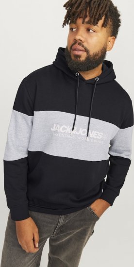 Jack & Jones LEGACY 2 Color Hoodie Black - Džemperi un džemperi ar kapuci - Džemperi - 2XL-14XL