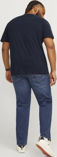 Jack & Jones CALEB VARSITY O-Neck T-Shirt Navy Blazer - T-krekli - T-krekli - 2XL-14XL