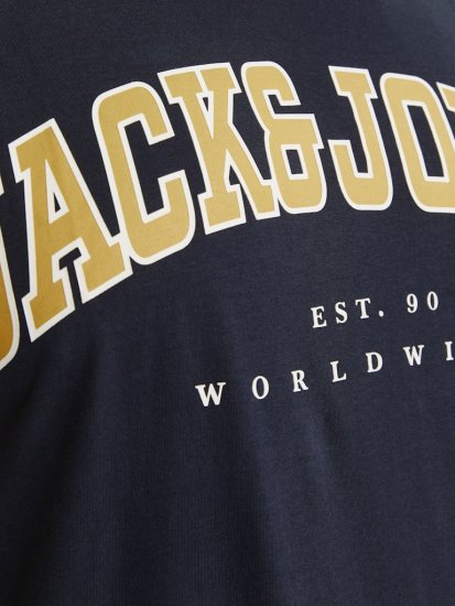 Jack & Jones CALEB VARSITY O-Neck T-Shirt Navy Blazer - T-krekli - T-krekli - 2XL-14XL