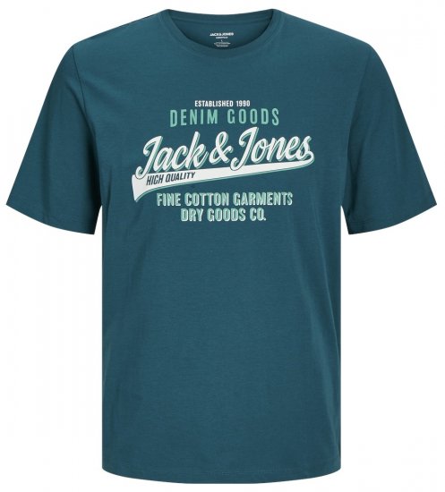 Jack & Jones JJELOGO O-Neck T-Shirt Deep Teal - T-krekli - T-krekli - 2XL-14XL